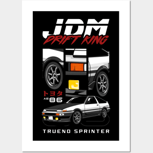 Trueno AE86 Drift Car Posters and Art